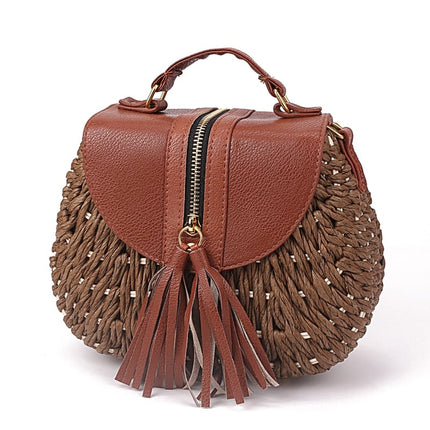 Women's Boho Straw Crossbody Bag - Wnkrs