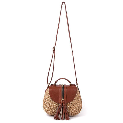 Women's Boho Straw Crossbody Bag - Wnkrs