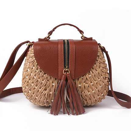 Women's Boho Straw Crossbody Bag - Wnkrs