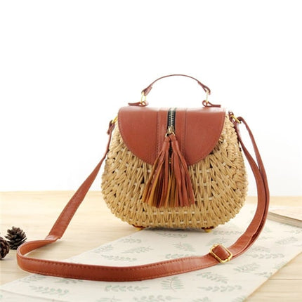 Women's Boho Straw Crossbody Bag - Wnkrs