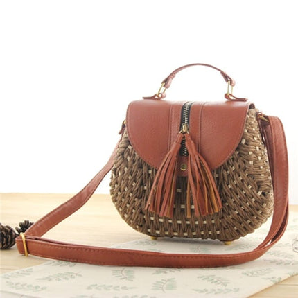 Women's Boho Straw Crossbody Bag - Wnkrs