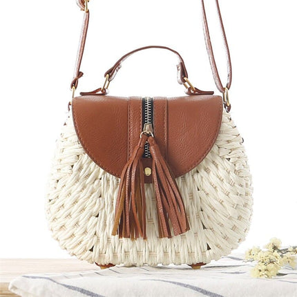 Women's Boho Straw Crossbody Bag - Wnkrs