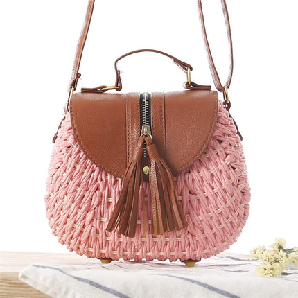 Women's Boho Straw Crossbody Bag - Wnkrs