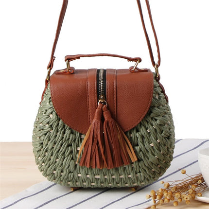 Women's Boho Straw Crossbody Bag - Wnkrs