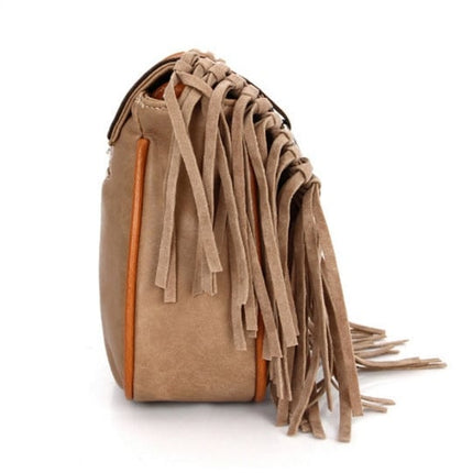 Women's Bohemian Tassels Decorated Crossdody Bag - Wnkrs