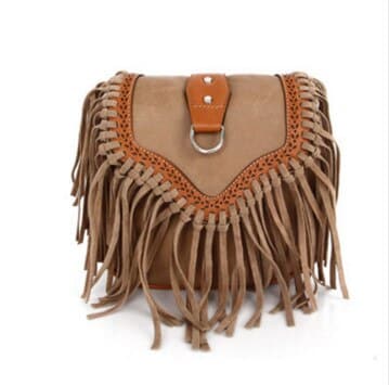 Women's Bohemian Tassels Decorated Crossdody Bag - Wnkrs