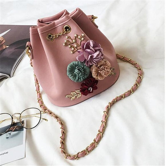 Women's Elegant Floral Bucket Bag - Wnkrs