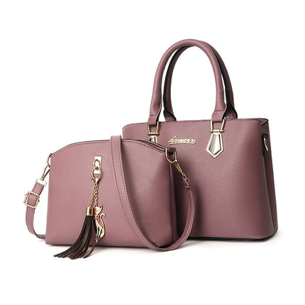 Women's Color Block Handbag with Organizer - Wnkrs