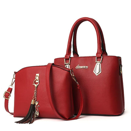Women's Color Block Handbag with Organizer - Wnkrs