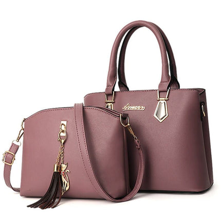 Women's Color Block Handbag with Organizer - Wnkrs