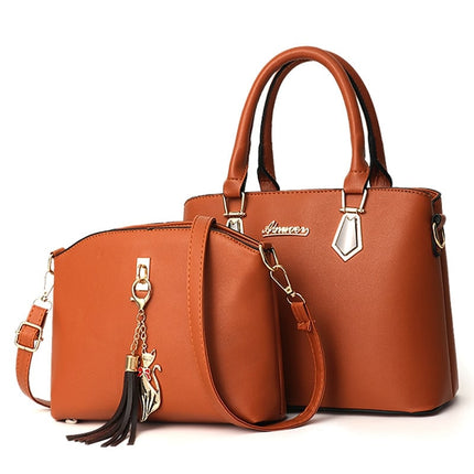 Women's Color Block Handbag with Organizer - Wnkrs