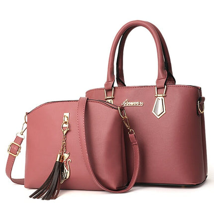 Women's Color Block Handbag with Organizer - Wnkrs
