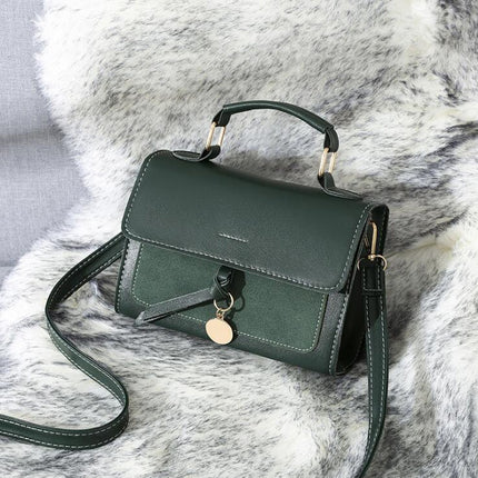 Women's Solid Leather Handbag - Wnkrs