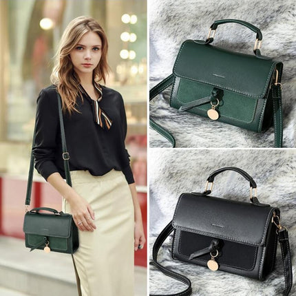 Women's Solid Leather Handbag - Wnkrs