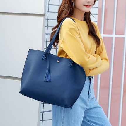 Women's Solid Color Casual Shoulder Bag - Wnkrs