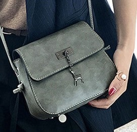 Elegant Crossbody Women’s Bag with Deer Pendant - Wnkrs