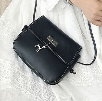 Elegant Crossbody Women’s Bag with Deer Pendant - Wnkrs