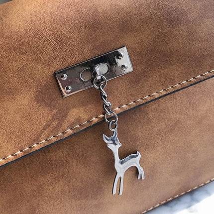 Elegant Crossbody Women’s Bag with Deer Pendant - Wnkrs