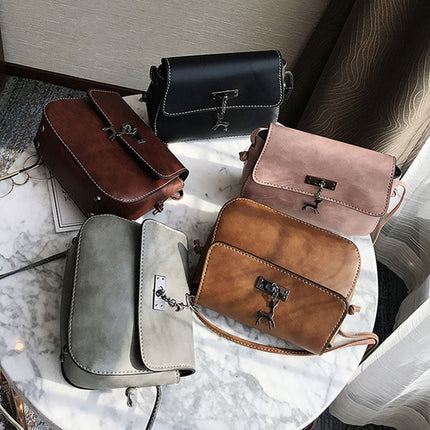 Elegant Crossbody Women’s Bag with Deer Pendant - Wnkrs