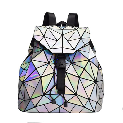 Geometric Style Holographic Mosaic Backpack - Wnkrs