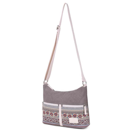 Women's Bohemian Canvas Crossbody Bag - Wnkrs