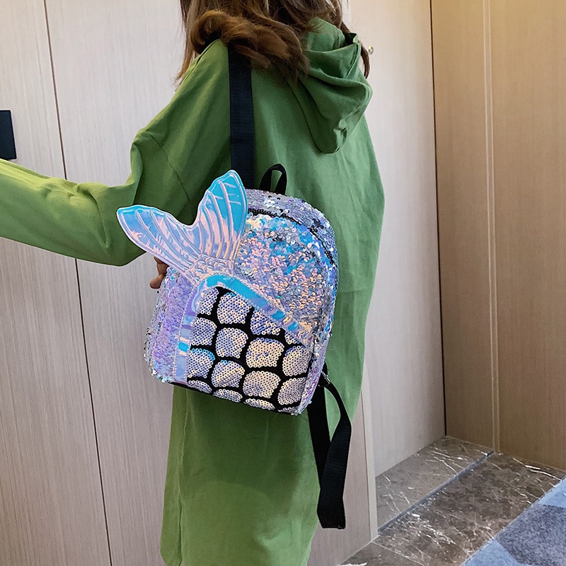 Mermaid Tail Backpack for Girls