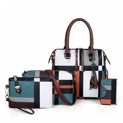 Women's Plaided Bag Set - Wnkrs