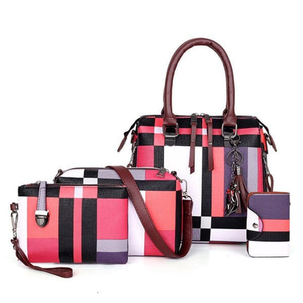 Women's Plaided Bag Set - Wnkrs