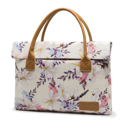 Exquisite Flowers Printed Waterproof Canvas Laptop Bag - Wnkrs