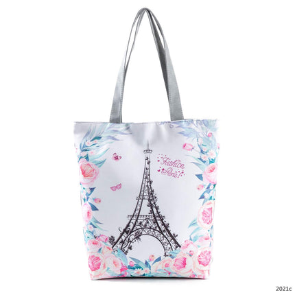 Women's Beach Printed Canvas Handbags - Wnkrs