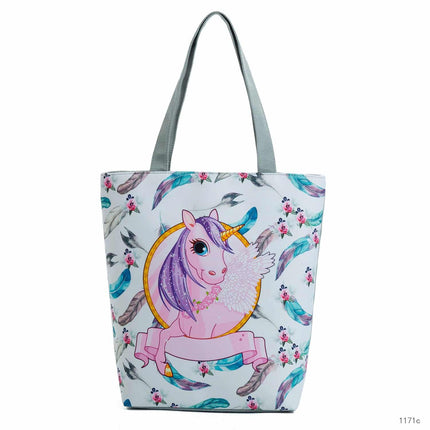 Women's Beach Printed Canvas Handbags - Wnkrs