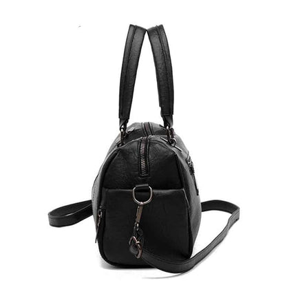 Women's Classic Shoulder Bag with Zipper - Wnkrs