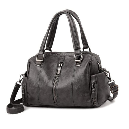 Women's Classic Shoulder Bag with Zipper - Wnkrs