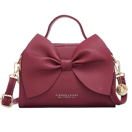 Women's Elegant Shoulder Bag with Bow - Wnkrs