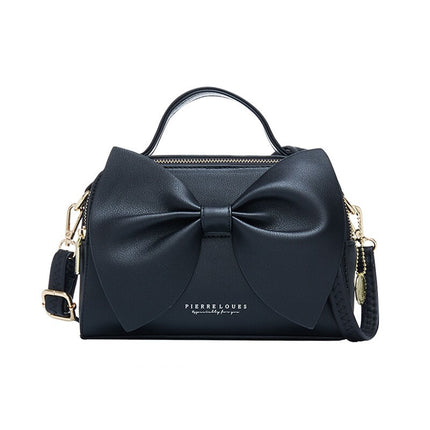 Women's Elegant Shoulder Bag with Bow - Wnkrs