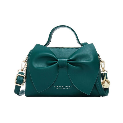 Women's Elegant Shoulder Bag with Bow - Wnkrs