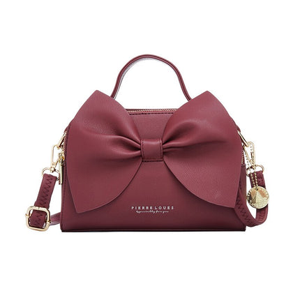 Women's Elegant Shoulder Bag with Bow - Wnkrs