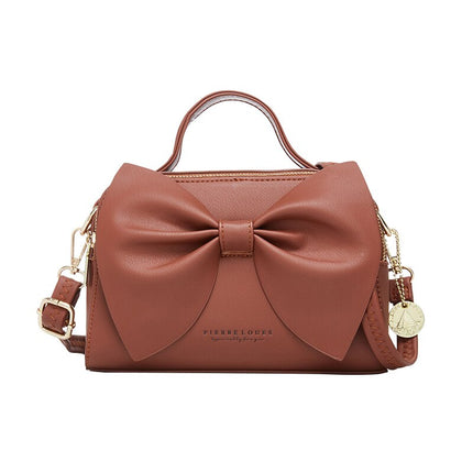 Women's Elegant Shoulder Bag with Bow - Wnkrs