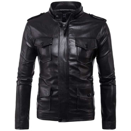 Men's Hooded Biker Jacket - Wnkrs