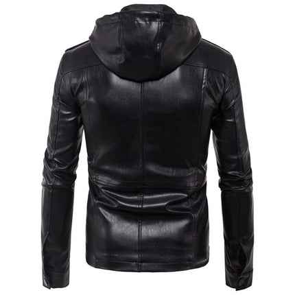 Men's Hooded Biker Jacket - Wnkrs