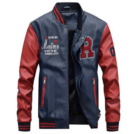 Men's Leather Bomber Jacket - Wnkrs