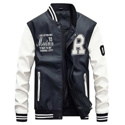 Men's Leather Bomber Jacket - Wnkrs
