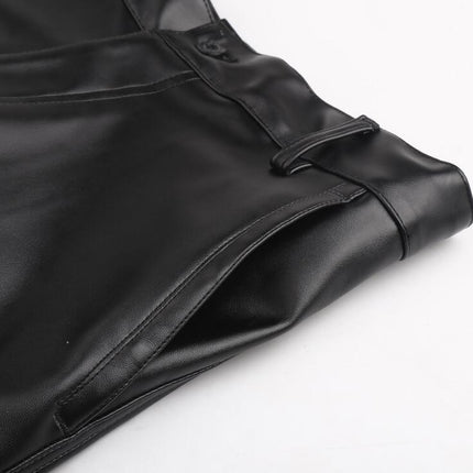 Men's Casual Leather Biker Pants - Wnkrs