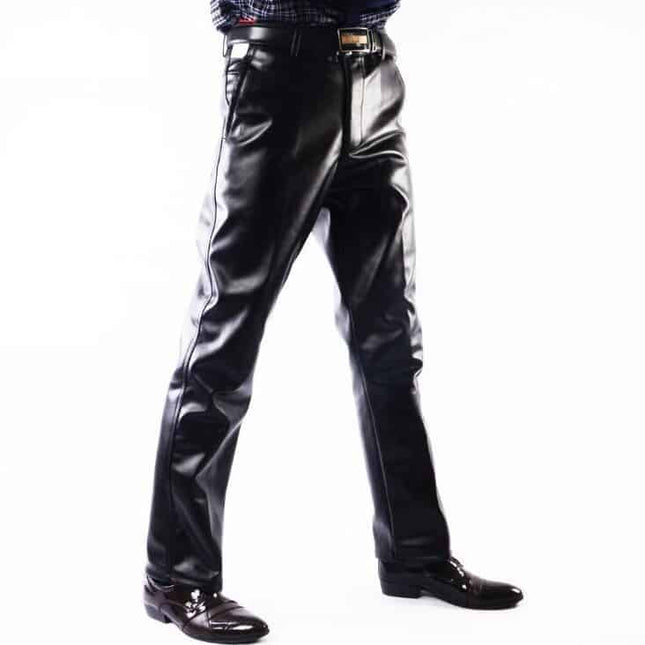 Men's Casual Leather Biker Pants - Wnkrs