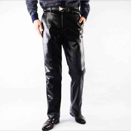 Men's Casual Leather Biker Pants - Wnkrs