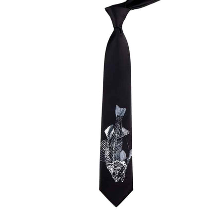 Men's Black and White Graphic Neck Tie - Wnkrs