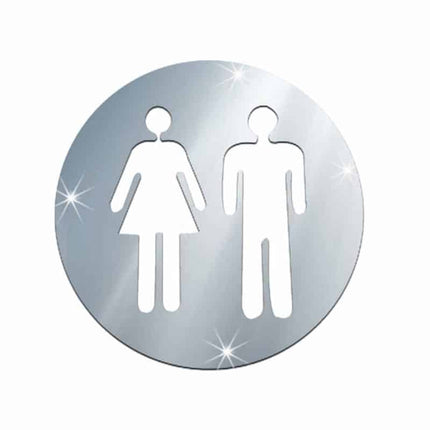 3D Acrylic Mirror Restroom Door Sticker - wnkrs