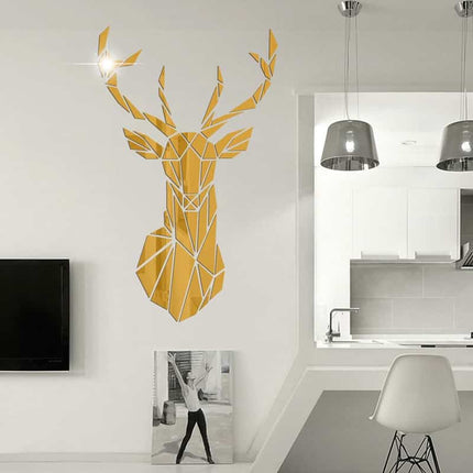 3D Mirror Deer Wall Sticker - wnkrs