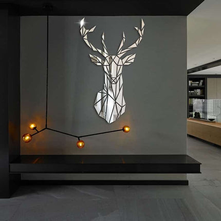 3D Mirror Deer Wall Sticker - wnkrs