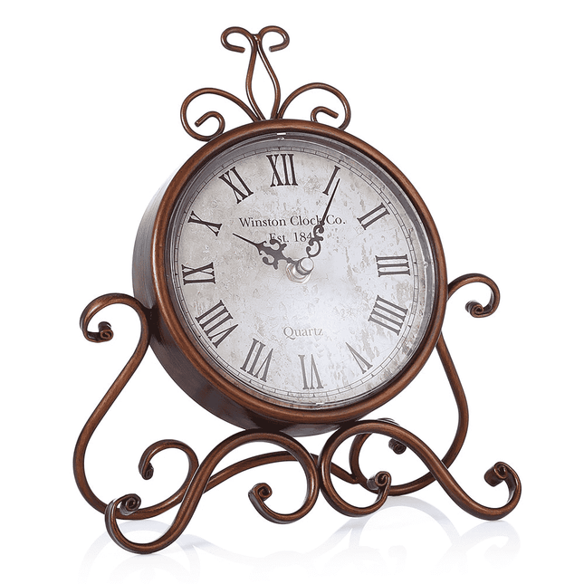 Antique Style Bronze Iron Table Clock - Wnkrs